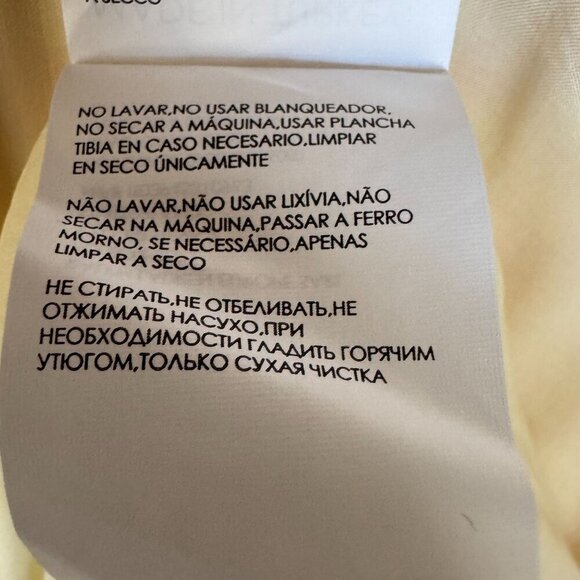 Club Monaco Pink Cream Check Print Puff Sleeve Shark Bite Hem Midi Dress Size 12 - Picture 15 of 16